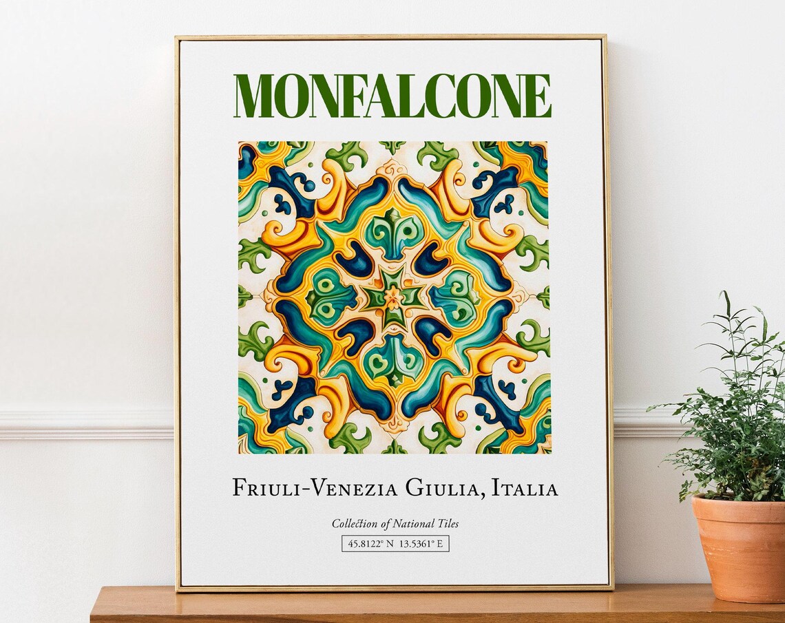 Monfalcone Friulivenezia Giulia Minimalist Travel Poster