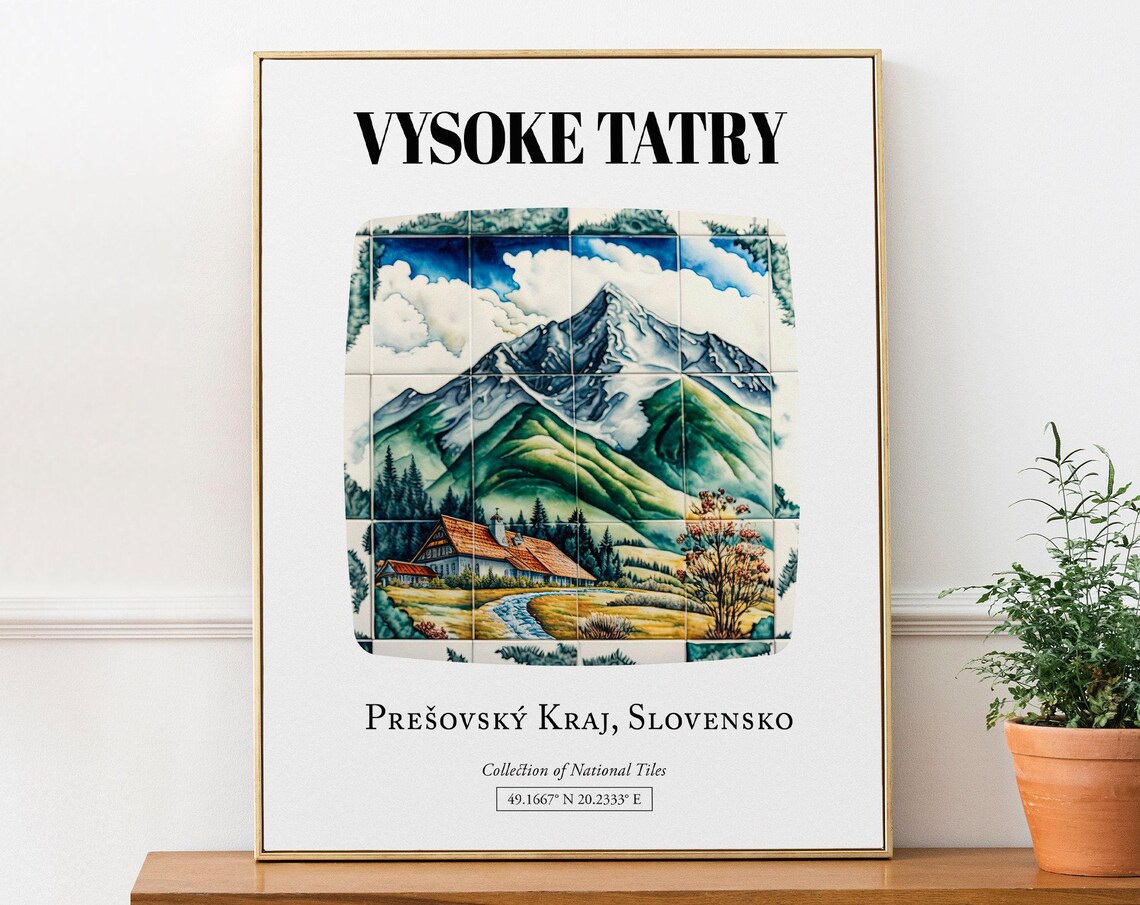 Vysoké Tatry Prešovský Kraj Slovensko Tile Pattern Art Print