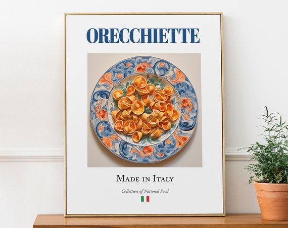 Orecchiette On Maiolica Tile Plate, Kitchen Art Print