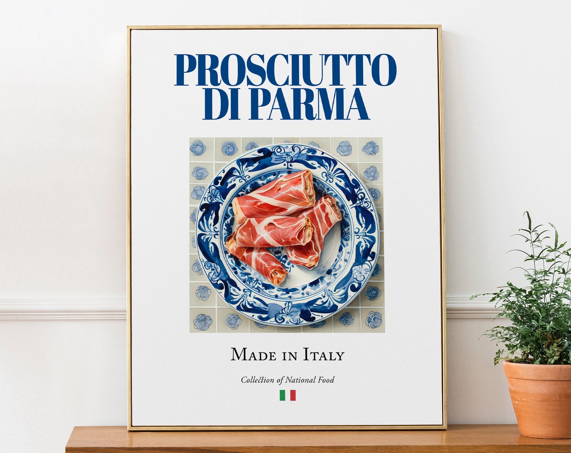 Prosciutto Di Parma Maiolica Tile Plate Art Print