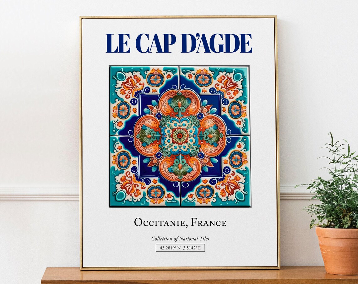 Le Cap Dagde Occitanie France Travel Poster