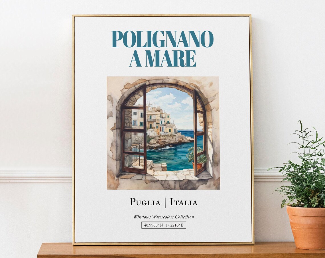 Polignano A Mare Puglia Italia Travel Poster