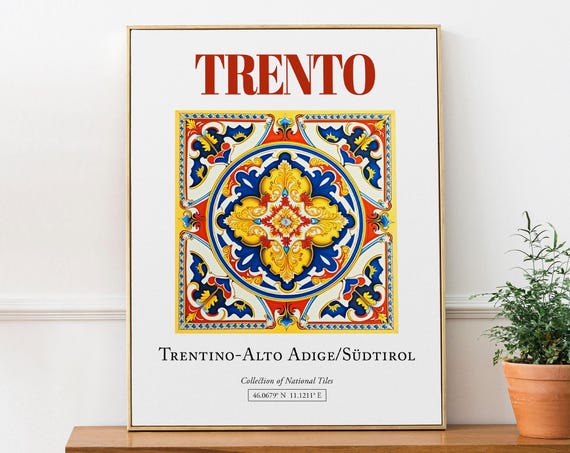 Trento Trentino-Alto Adige, Italy Travel Poster