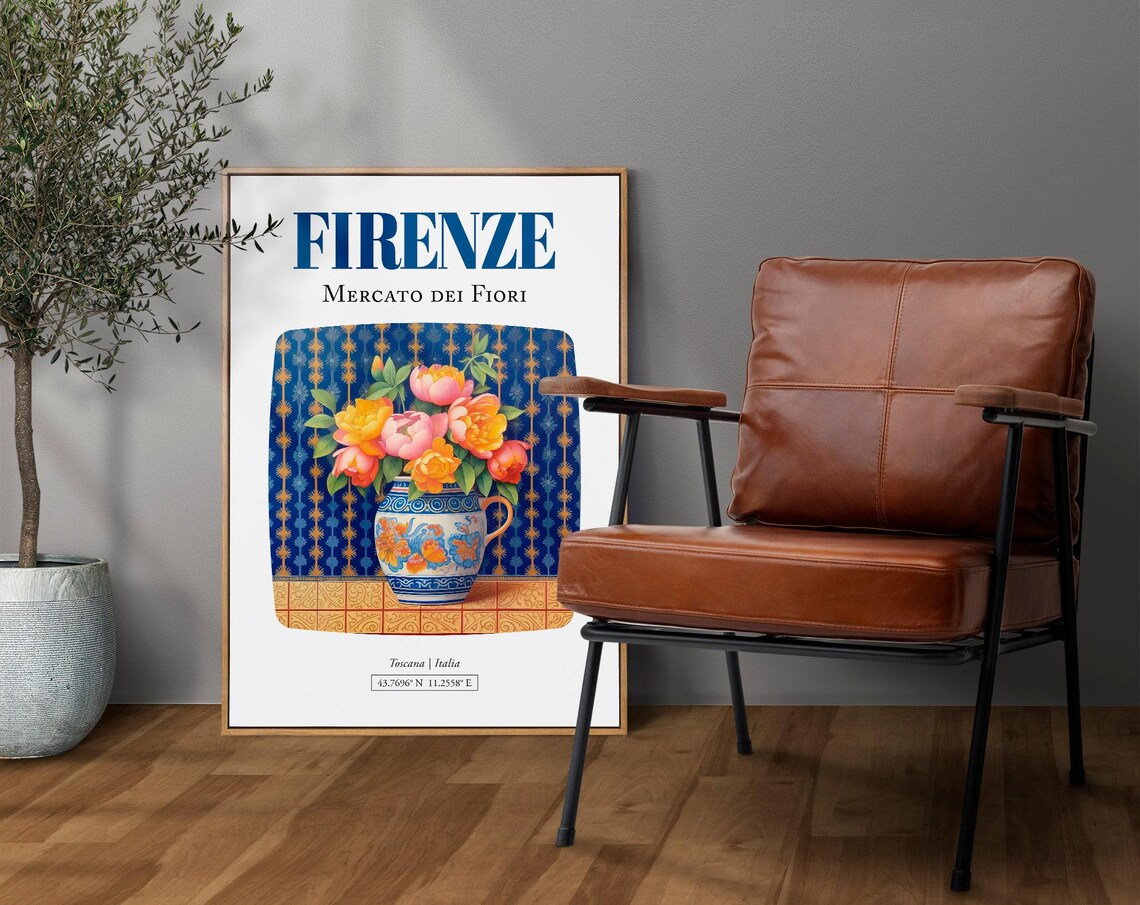 Firenze Toscana Italia Mercato Dei Fiori Art Print