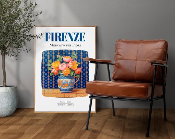 Firenze Toscana Italia Mercato Dei Fiori Art Print