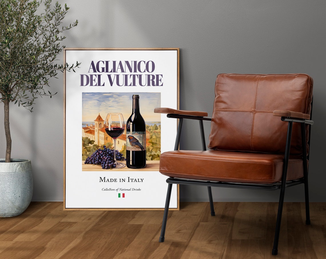 Aglianico Del Vulture Maiolica Tile, Kitchen Bar Poster - Image 4