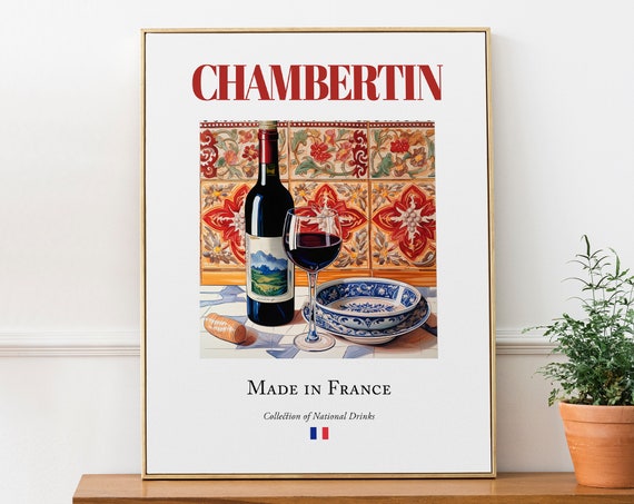 Chambertin On Maiolica Tile, Traditional Cte Dor Poster