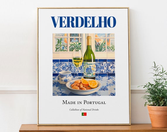 Verdelho On Azulejo Tile, Traditional Portugal Poster