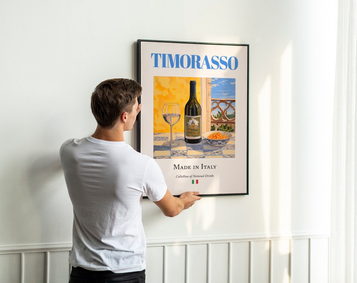 Timorasso Wine on Maiolica Tile, Italian Poster - Image 3
