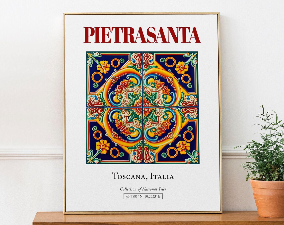 Pietrasanta Toscana Italy Minimalist Travel Poster