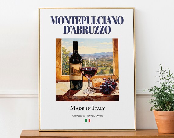 Montepulciano D'Abruzzo Maiolica Tile Art Print