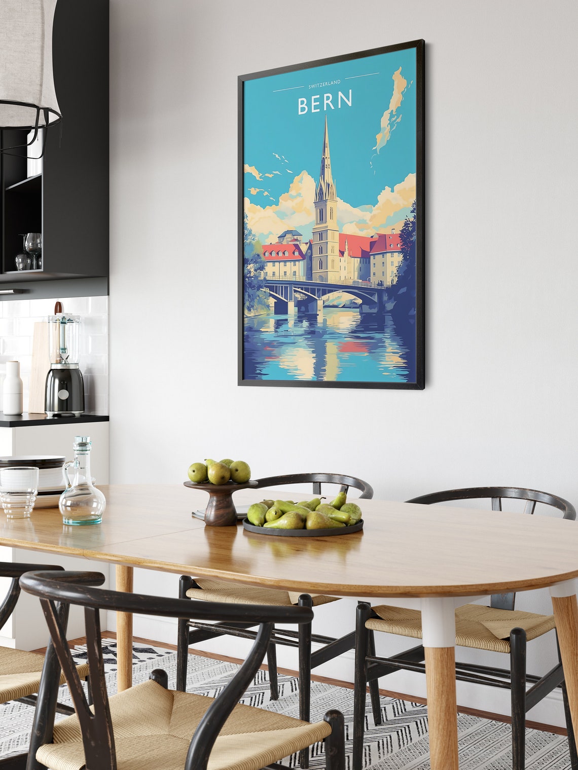 Bern Switzerland Travel Art Gift For Travelers Bern Travel Poster Gift Bern Illustration Switzerland Travel Poster Decor Modern Travel Print - Image 6