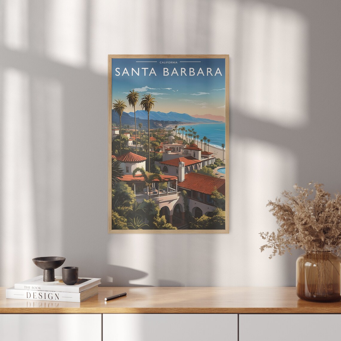 Santa Barbara Travel Poster, California Artwork - Image 5
