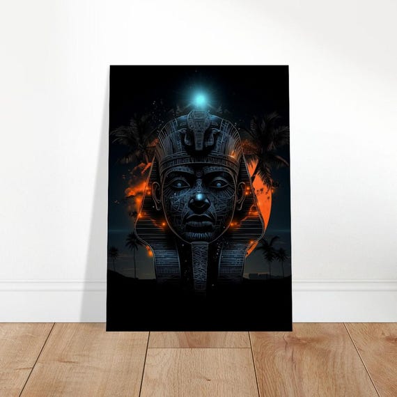 Ancient Egypt Pharoah Canvas Art World Cultures Wall Dark Academia Home Decor Global Heritage