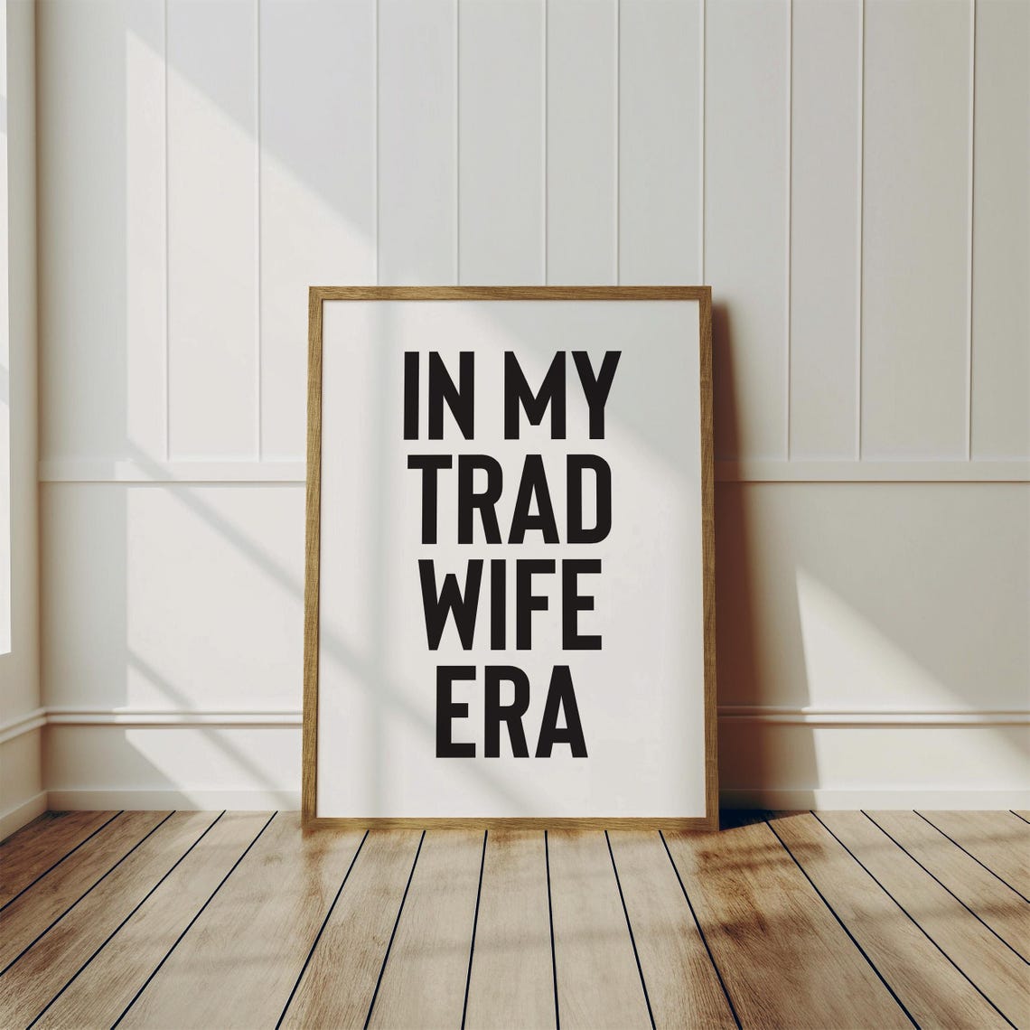 In My Trad Wife Era Bold Black Typography Poster for Trendy Home Decor - Image 2