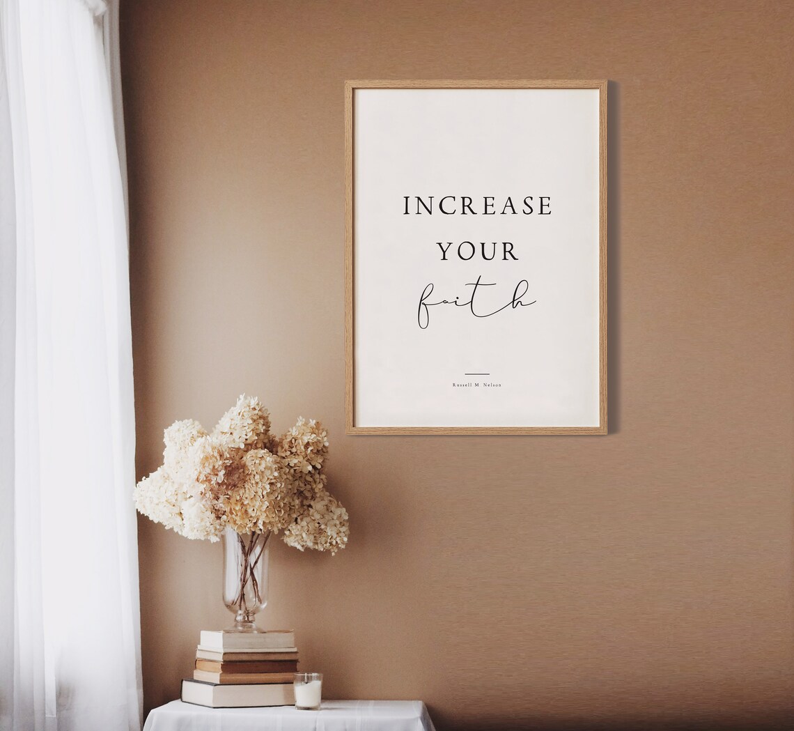 Increase Your Faith, LDS Quote Art Print - Image 2