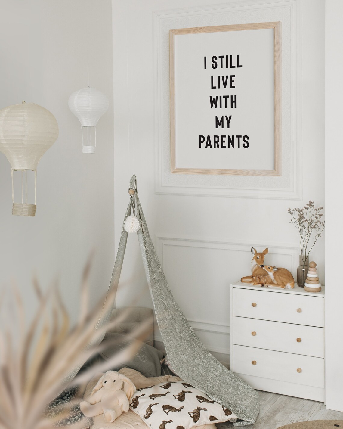 I Still Live With My Parents Nursery Humor Poster - Image 2