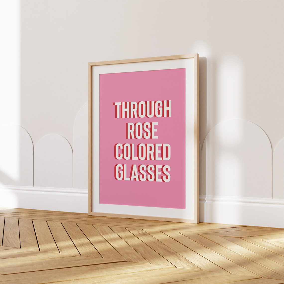 Through Rose Colored Glasses Retro Art Print - Image 2