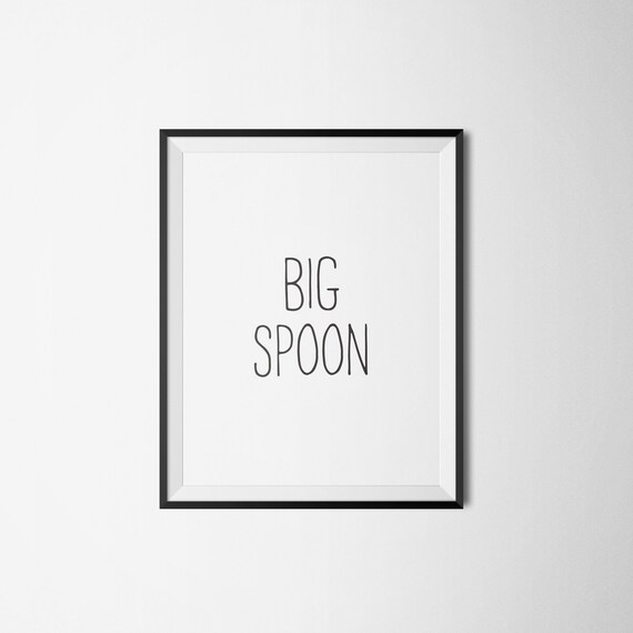 Big Spoon Little Spoon Funny Bedroom Prints Bedroom Decor For Couples Funny Above Bed Decor Couple Bedroom Wall Art Funny Couples Gift