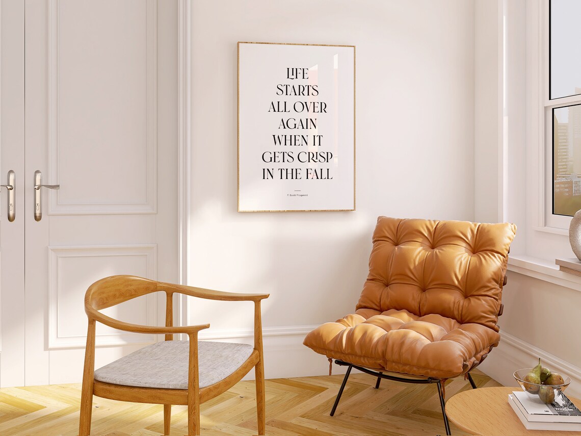 Life Starts All Over Again In The Fall F. Scott Fitzgerald Poster - Image 2