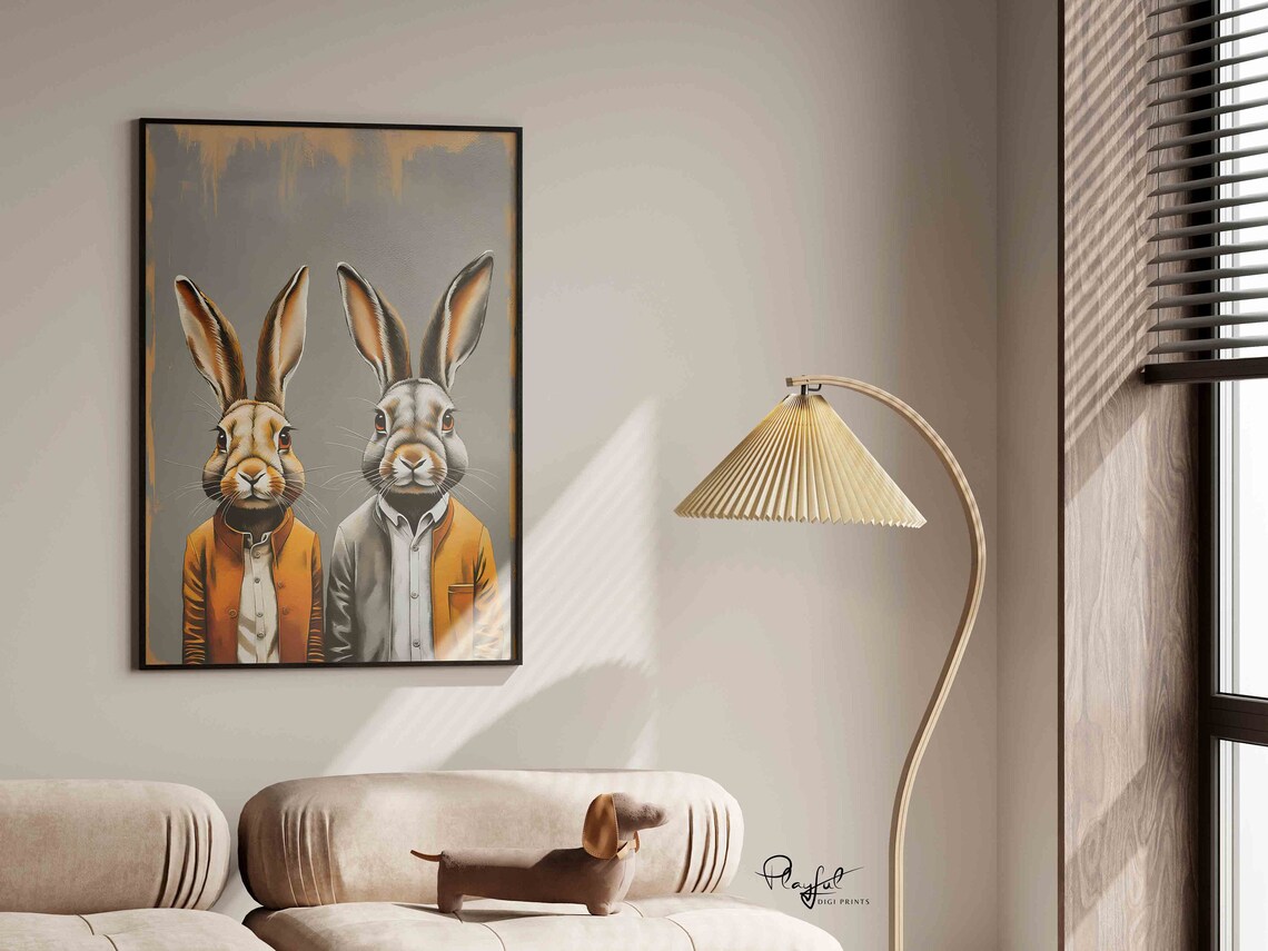 Modern Rabbit Farmhouse Wall Decor, Spring - Image 4