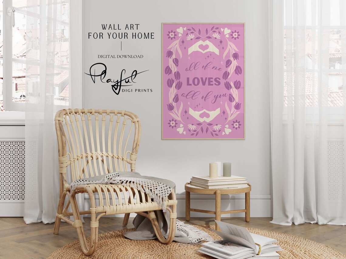 Romantic Love Quote Wall Print, Valentine Decor - Image 5