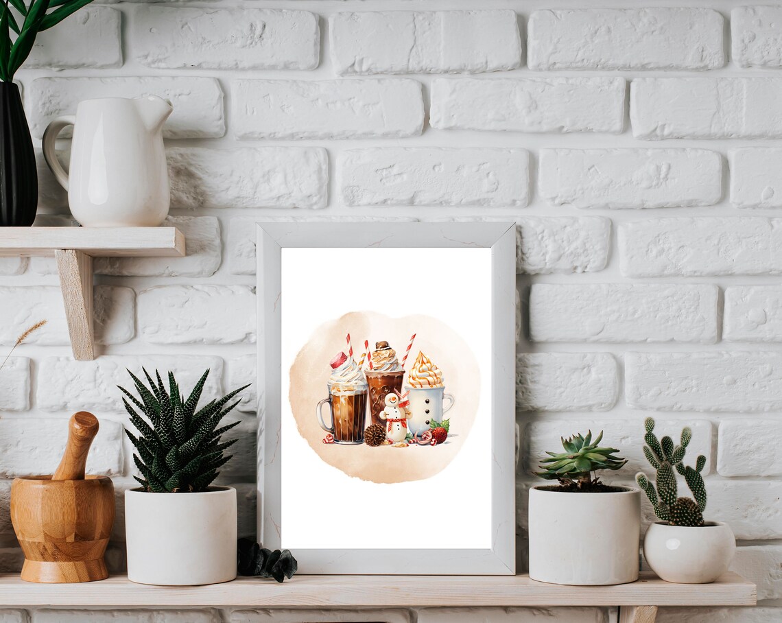 Whimsical Hot Chocolate Holiday Decor, Xmas Gift - Image 4