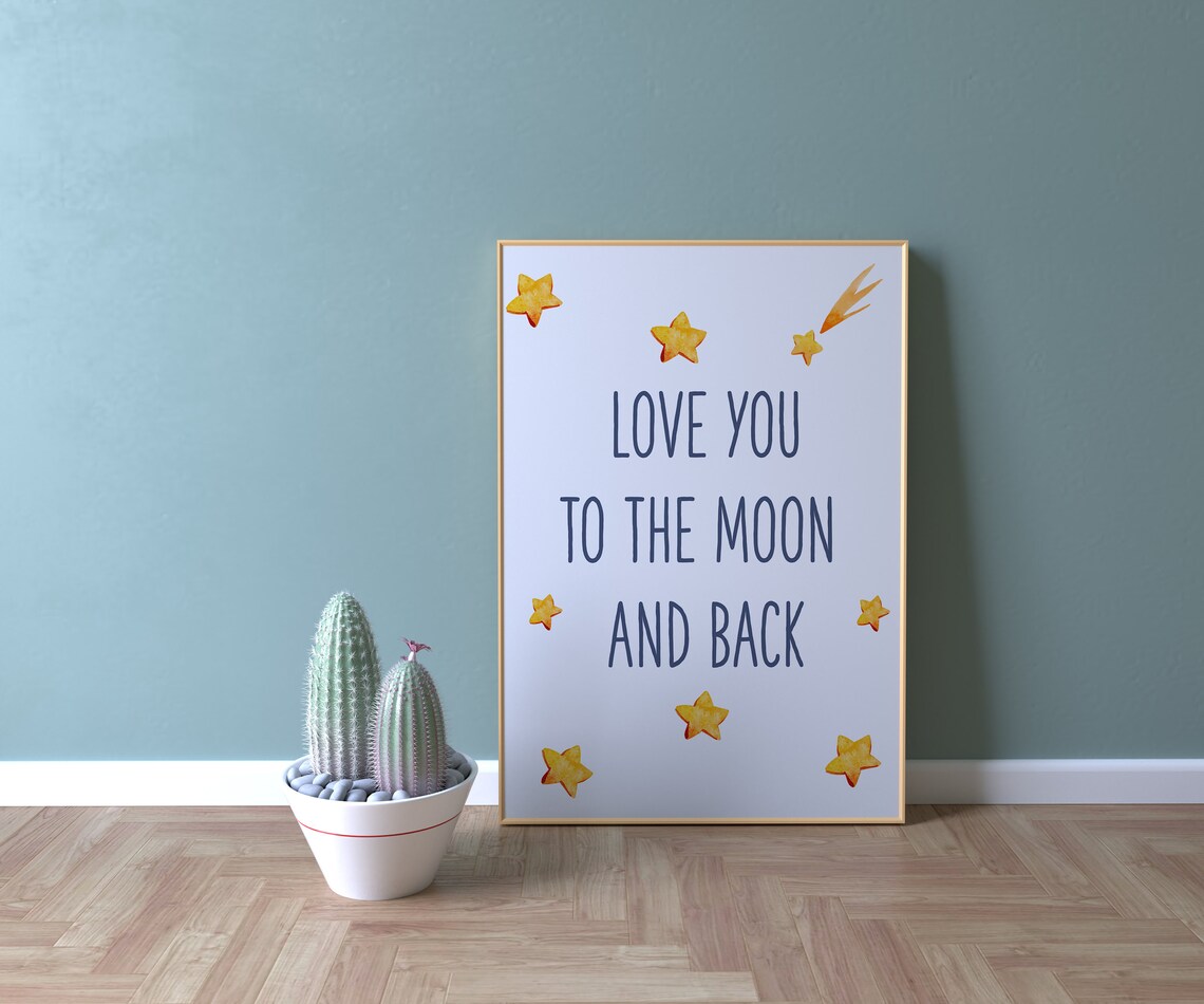 Astronaut Riding Rocket Watercolor Space Kids Room Decor Poster - Image 4