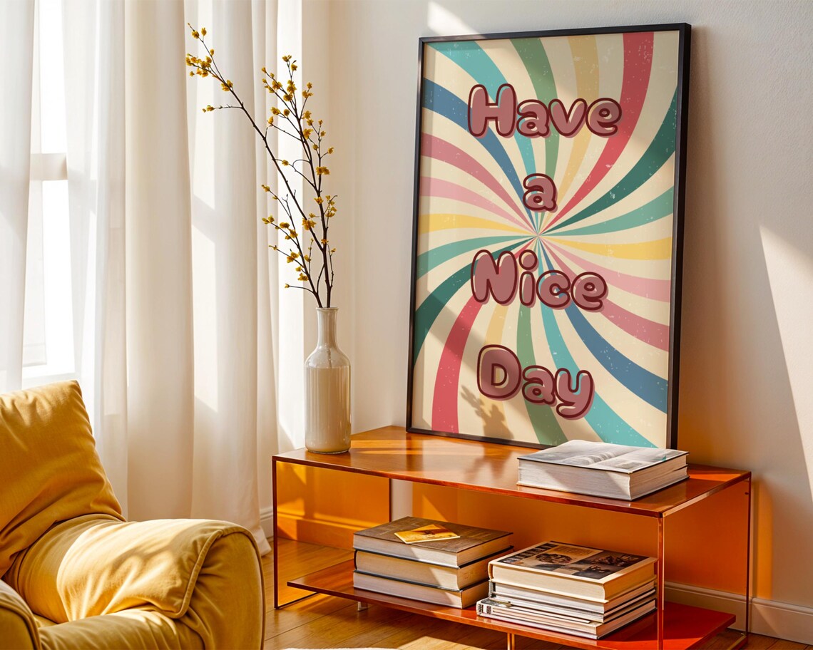 Have A Nice Day Rainbow Spiral, Positive Message - Image 3