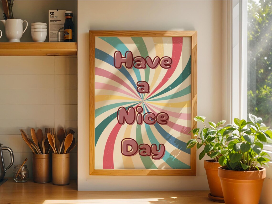 Have A Nice Day Rainbow Spiral, Positive Message