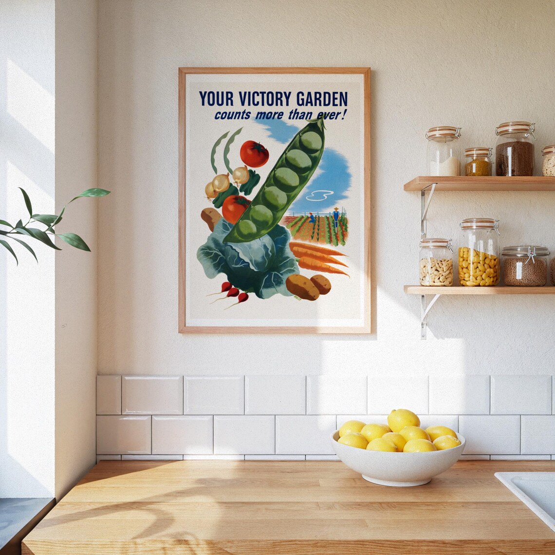 Vintage Victory Garden Poster, Wartime Retro Garden - Image 3