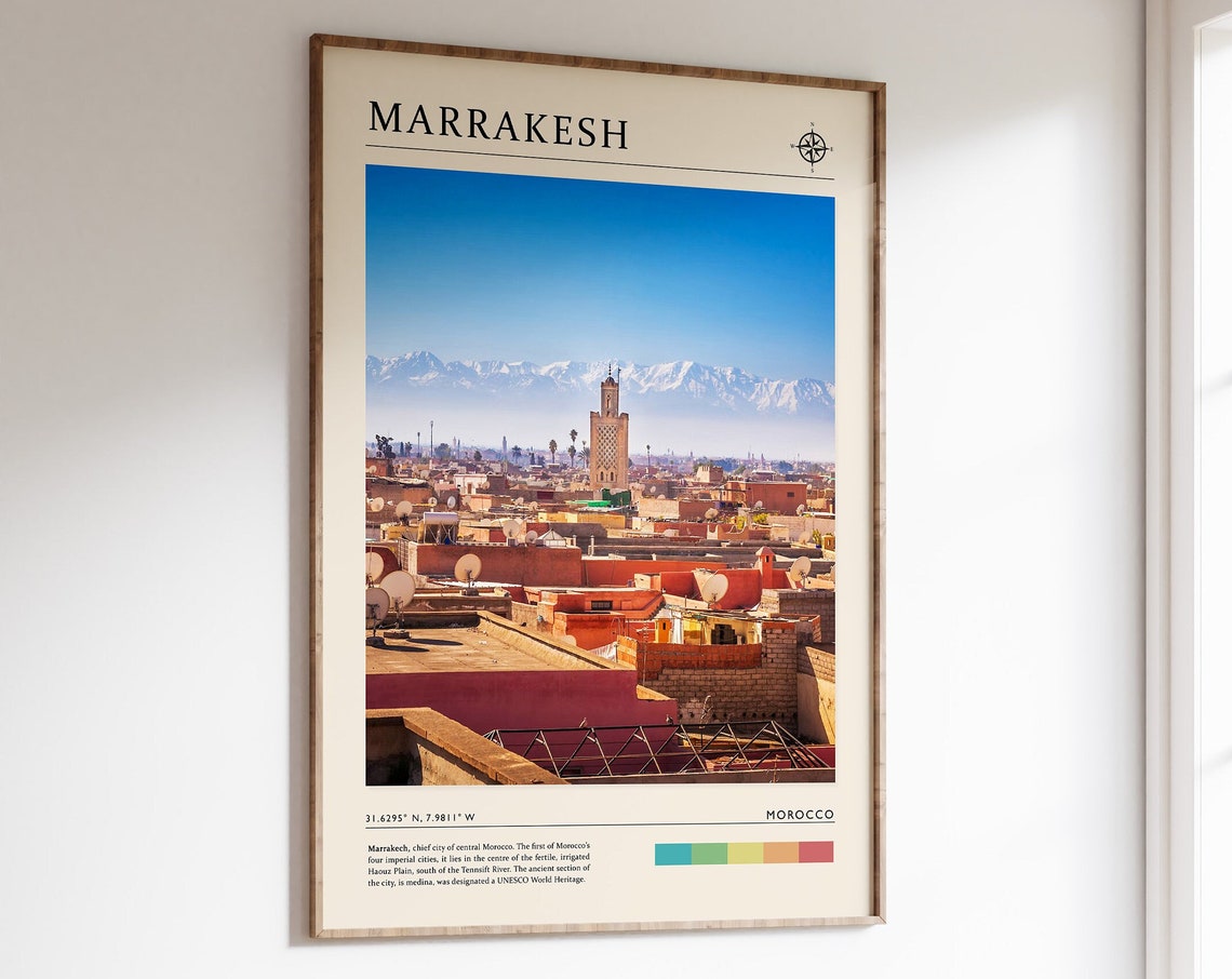 Marrakesh Travel Print Marrakesh Morocco Travel Poster Morocco Travel Print Travel Print Travel Art Travel Poster Travel Gift
