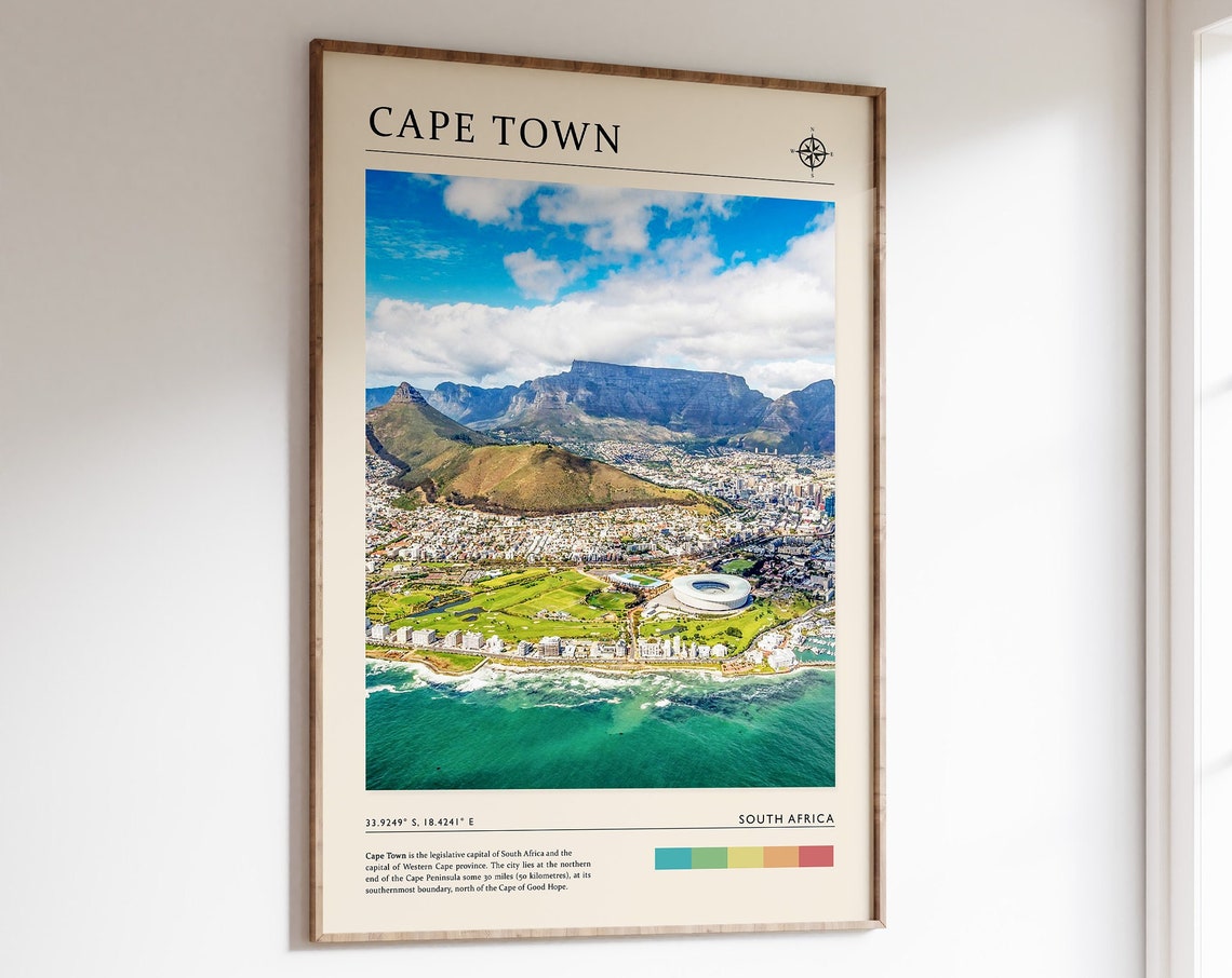 Cape Town Travel Print Cape Town South Africa Travel Poster South Africa Travel Print Travel Art Travel Poster Travel Gift A1a2a3a4