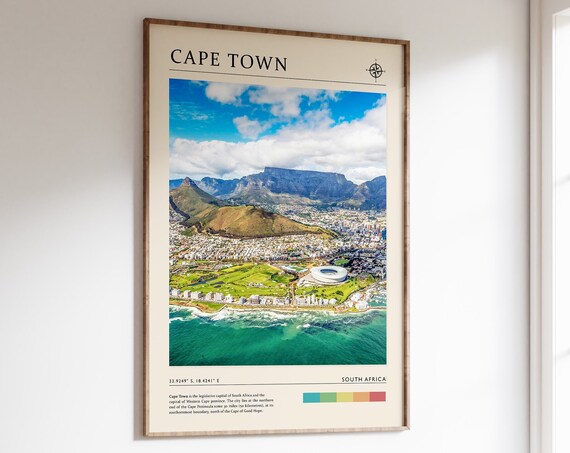 Cape Town Travel Print Cape Town South Africa Travel Poster South Africa Travel Print Travel Art Travel Poster Travel Gift A1a2a3a4