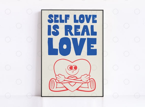 Self Love Affirmation Poster, Bedroom Art Print
