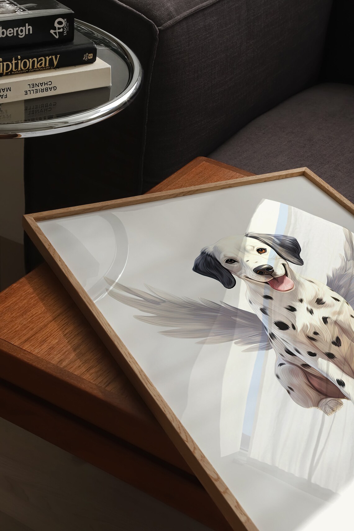 Dalmatian Dog Memorial Rainbow Bridge Print Pet Loss Memorial Portrait Angel Dog Print Pet Loss Sympathy Gift Custom Dog Memorial Gift - Image 4