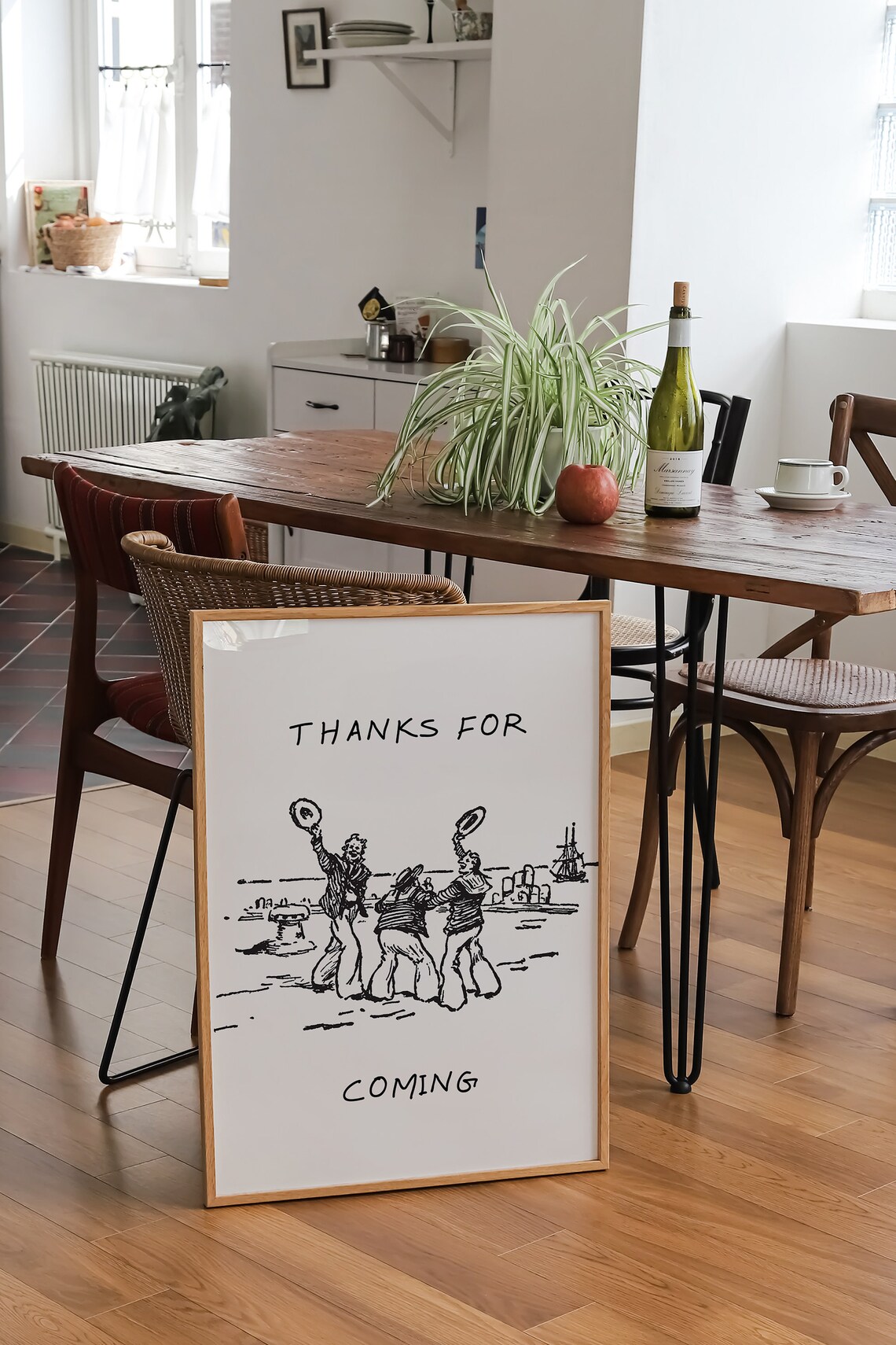 Thanks For Coming Vintage Sailor Quote Art Print - Image 2