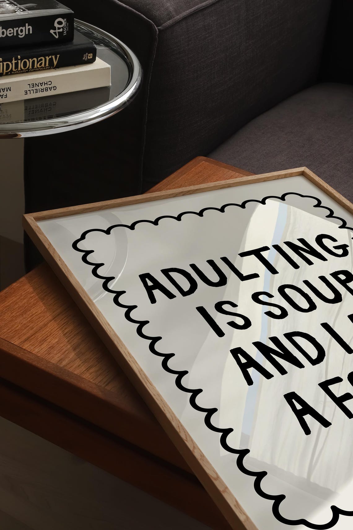 Adulting Is Soup Funny Quote Poster with Bold Black Typography - Image 2