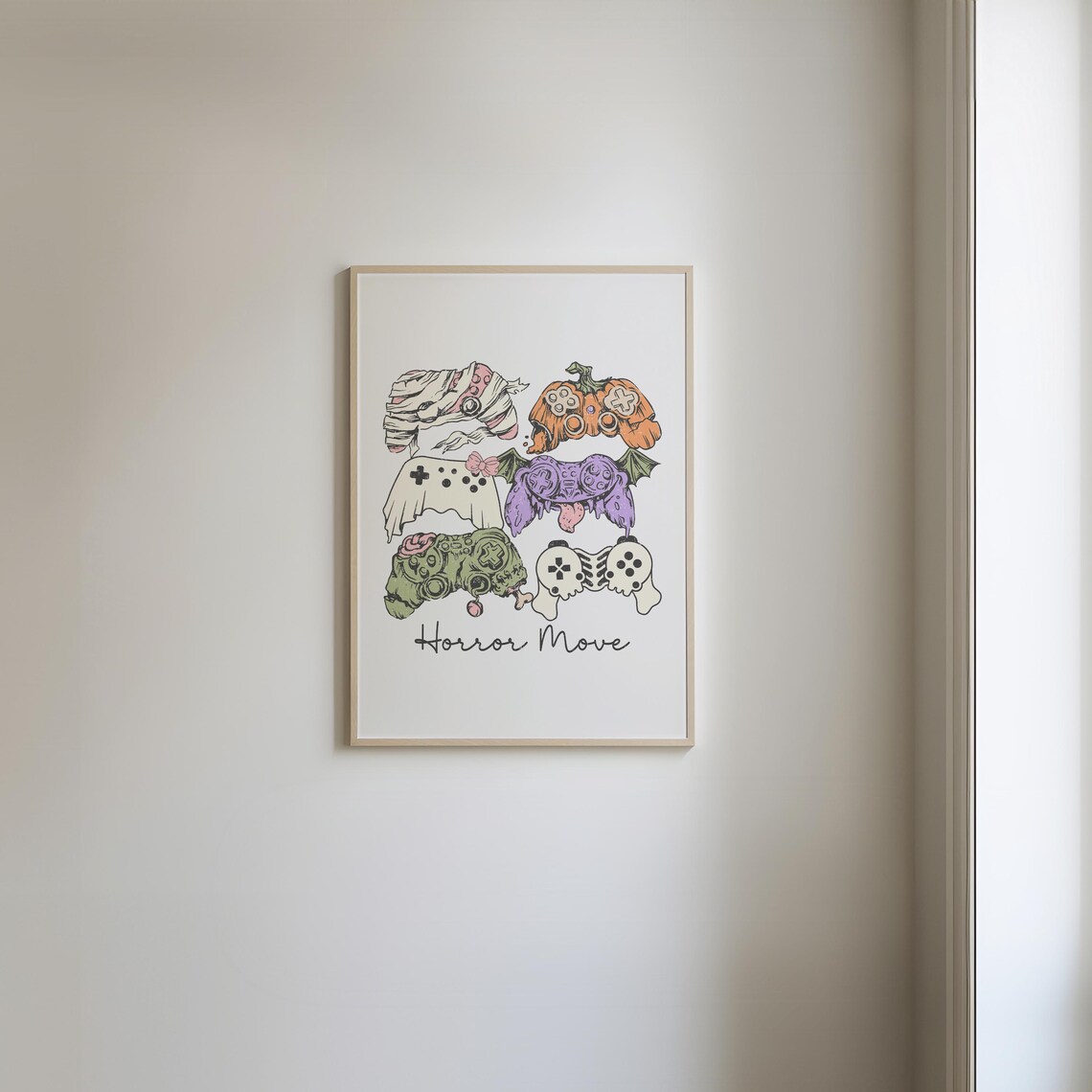 Retro Halloween Gaming Controller Funny Halloween Print Halloween Printables Cute Halloween Decor Quirky Halloween Art - Image 2