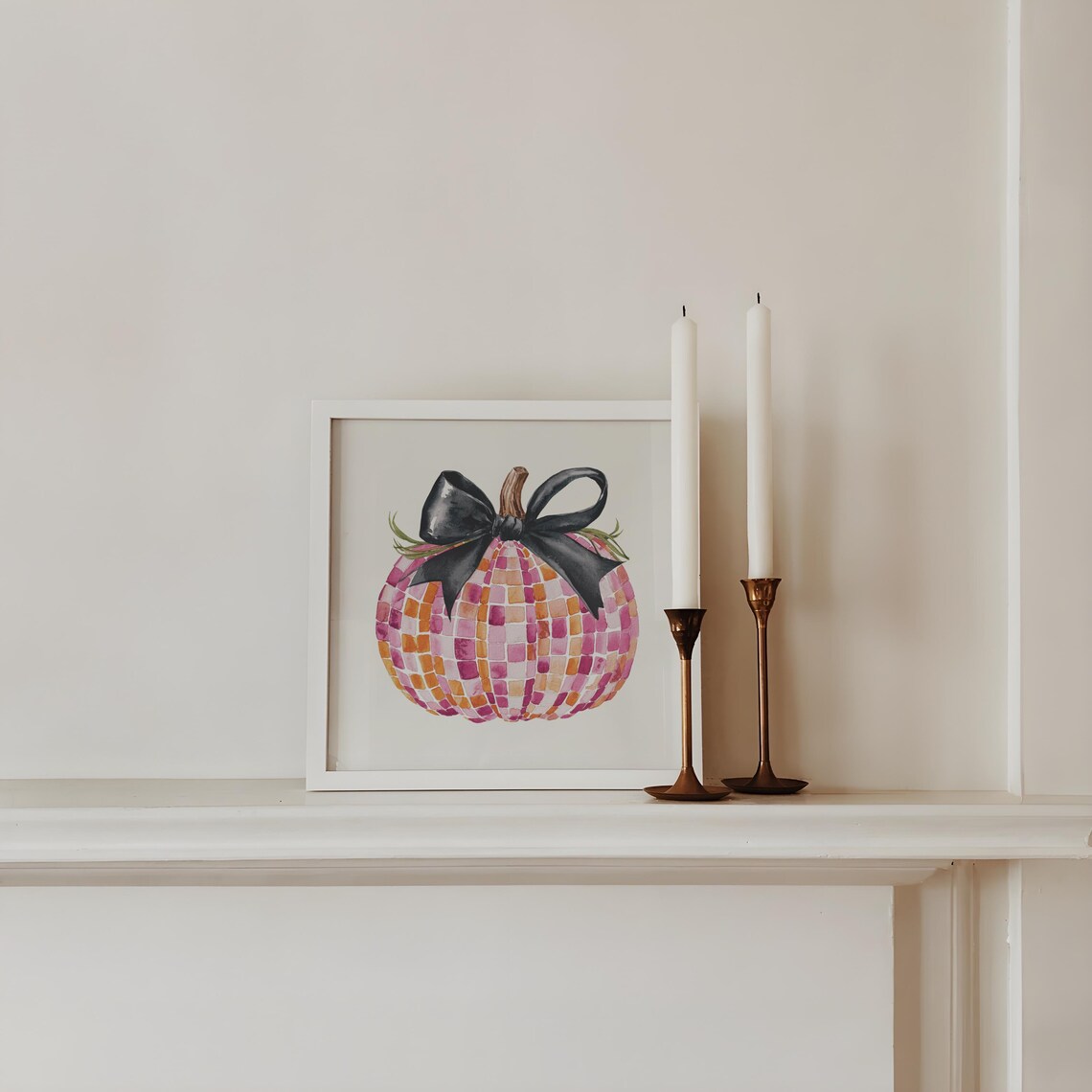 Disco Pumpkin Boho Halloween Autumn Art Print - Image 4