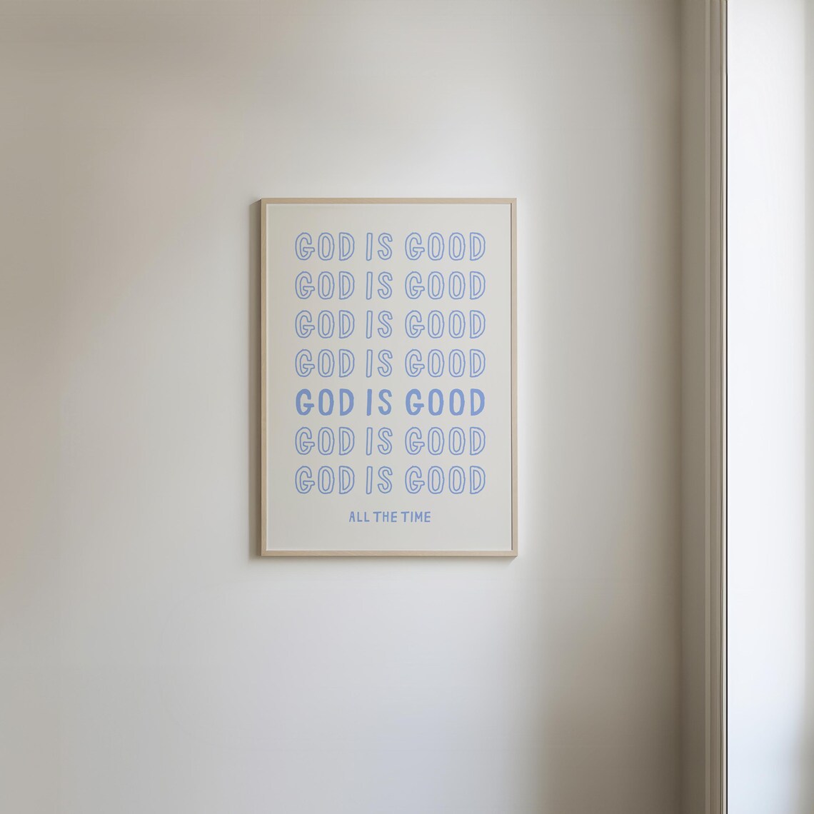 God Is Good Bible Verse Retro Poster, Christian Art Print - Image 2