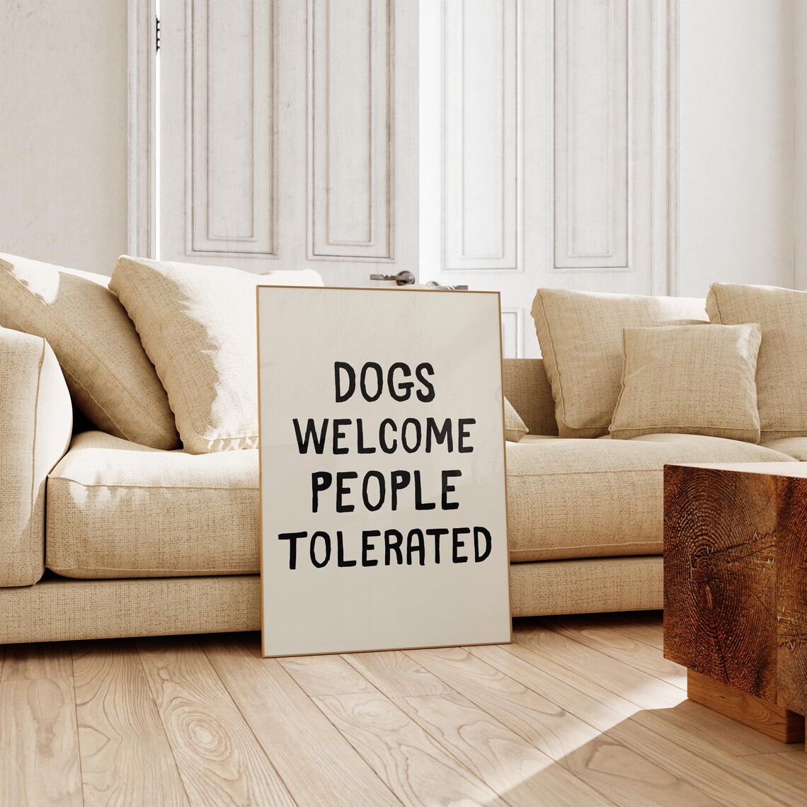 Dogs Welcome People Tolerated Poster Funny Dog Poster Cute Dorm Room Decor Retro Aesthetic Art Prints Quirky Home Decor Dog Owner Gifts - Image 2