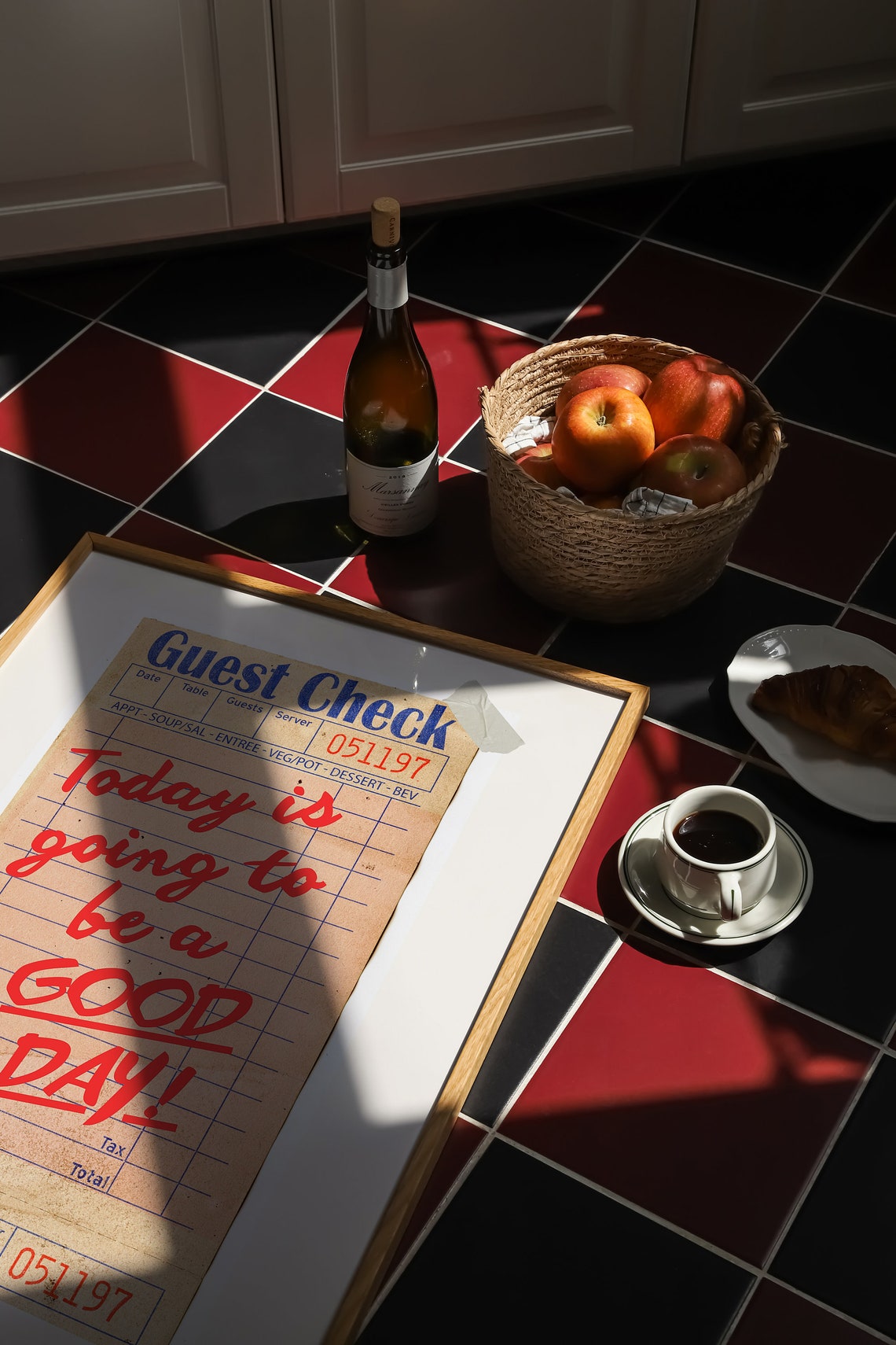 Today Is Going to Be a Good Day Vintage Guest Check Quote Poster - Image 4