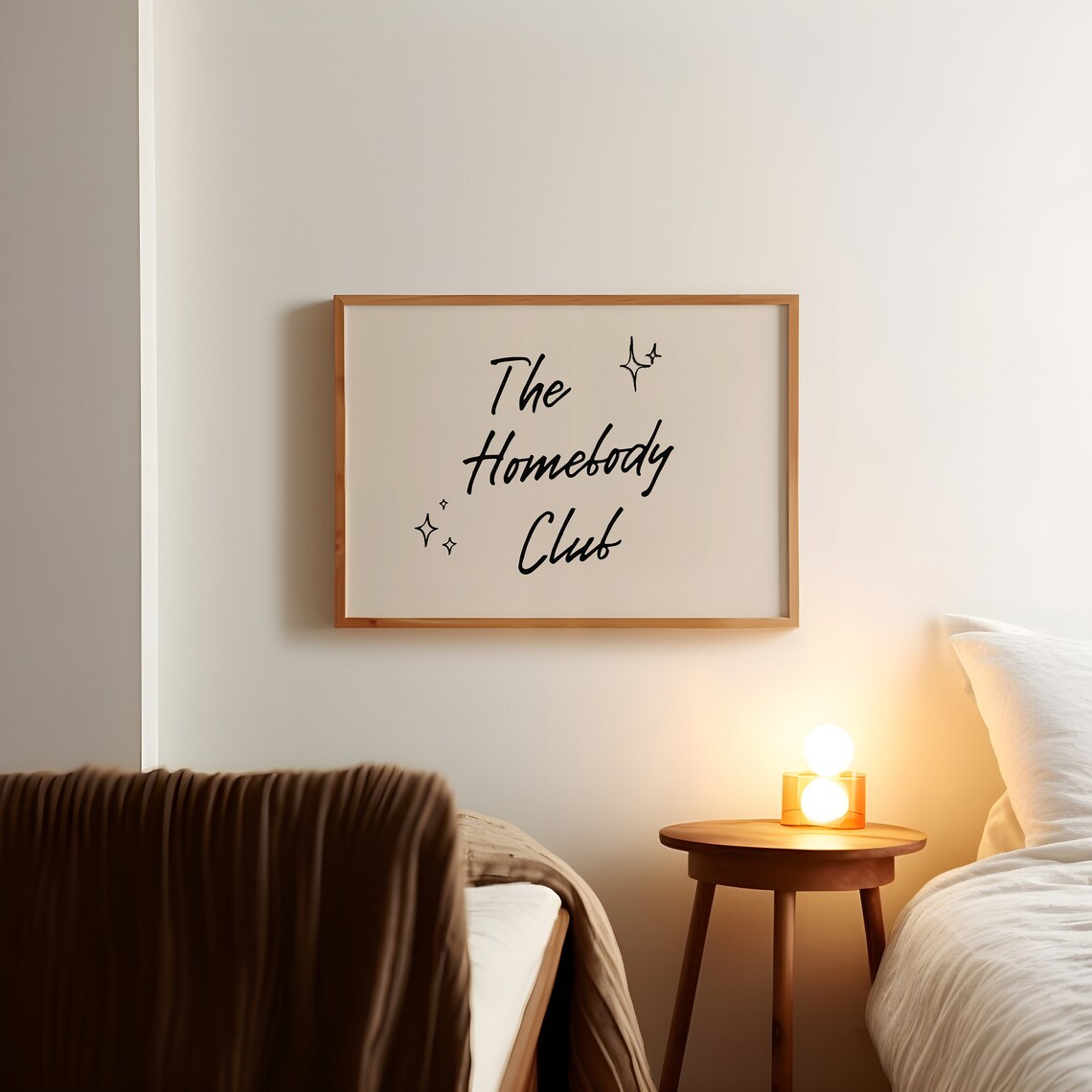 The Homebody Club Handwritten Script Quote Landscape Wall Poster - Image 3