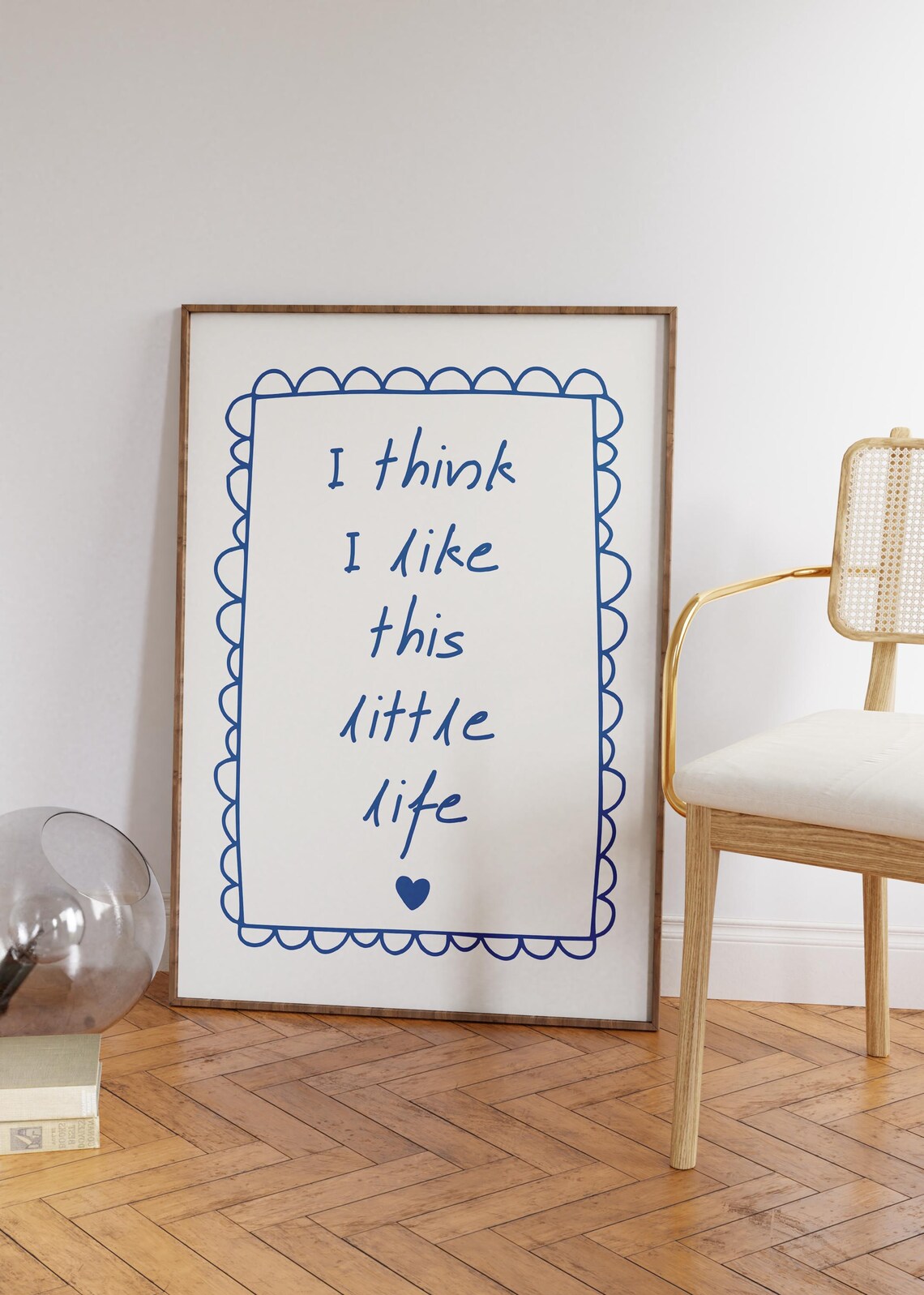 I Think I Like This Little Life Quote Print, Retro - Image 5