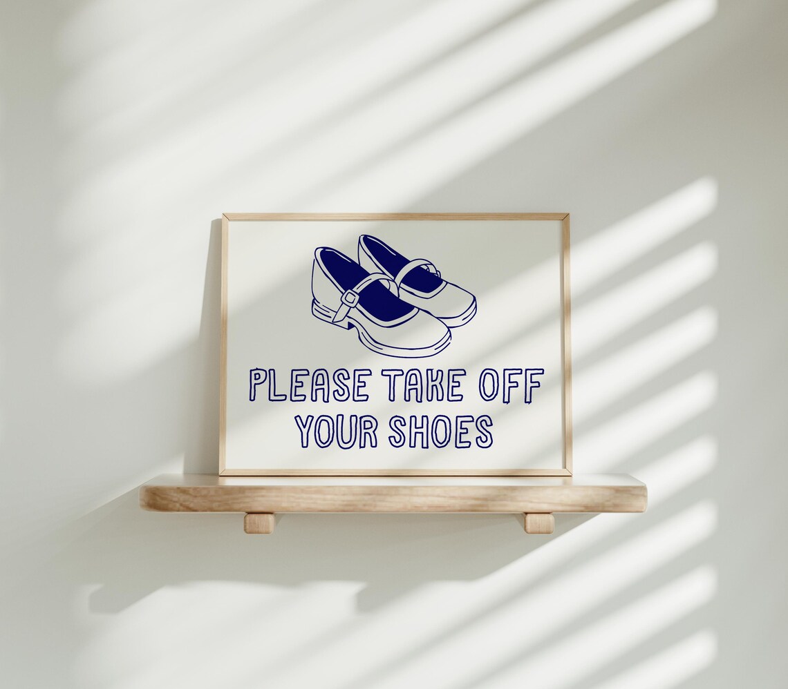 Please Take Off Your Shoes Art Print, Dorm Decor - Image 5