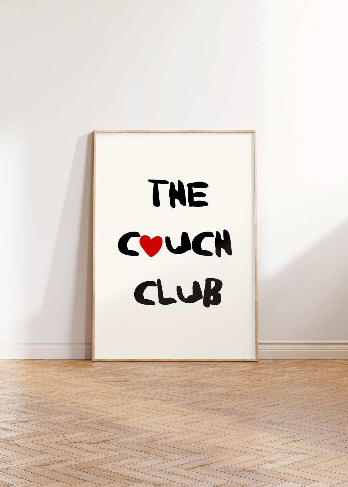 The Couch Club Heart Black Script Cozy Living Room Quote Poster - Image 3