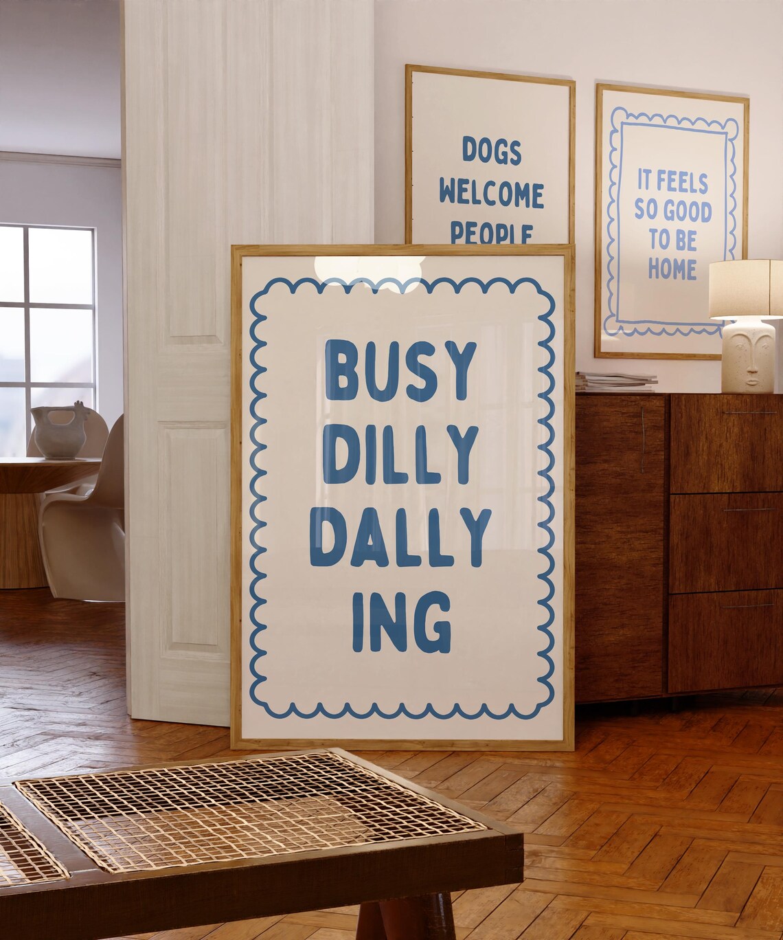 Busy Dilly Dallying Positive Quote Typography Poster - Image 3
