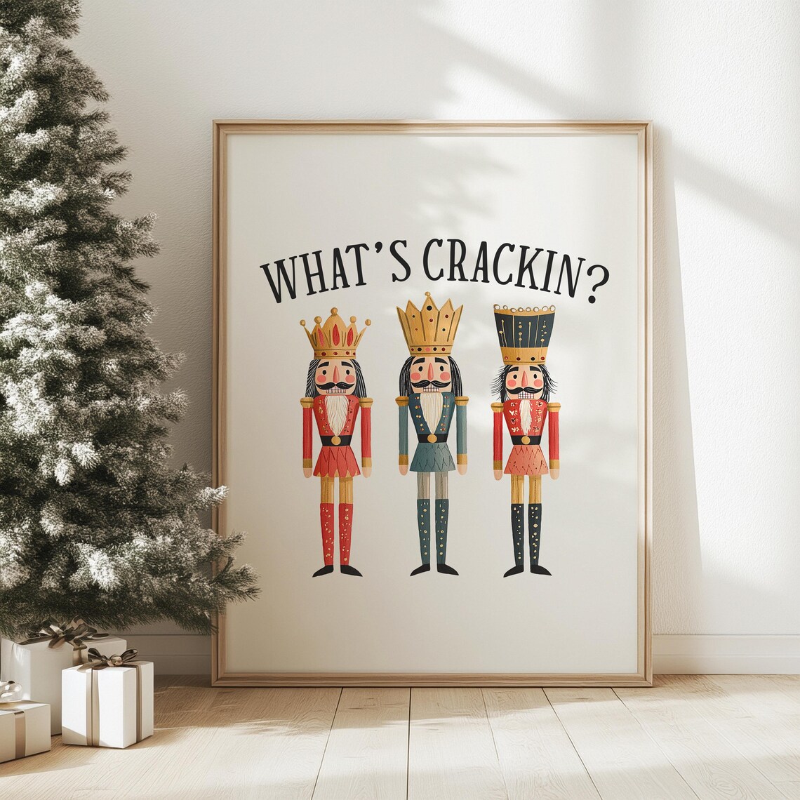 Whats Crackin Nutcracker Funny Christmas Poster - Image 3