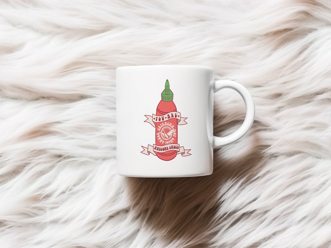 Sriracha You Are Awesome Sauce Funny Hot Sauce Kitchen Wall Art - Image 2